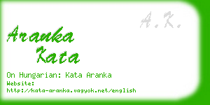 aranka kata business card